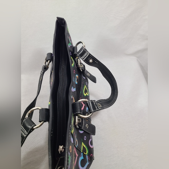 XOXO neon heart print handbag Y2K - Picture 6 of 9